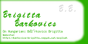 brigitta barkovics business card